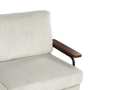 Online Sofa dla 3 osób AKRANES Sztruks Jasnoszary Sofy Tapicerowane|Wszystkie Sofy
