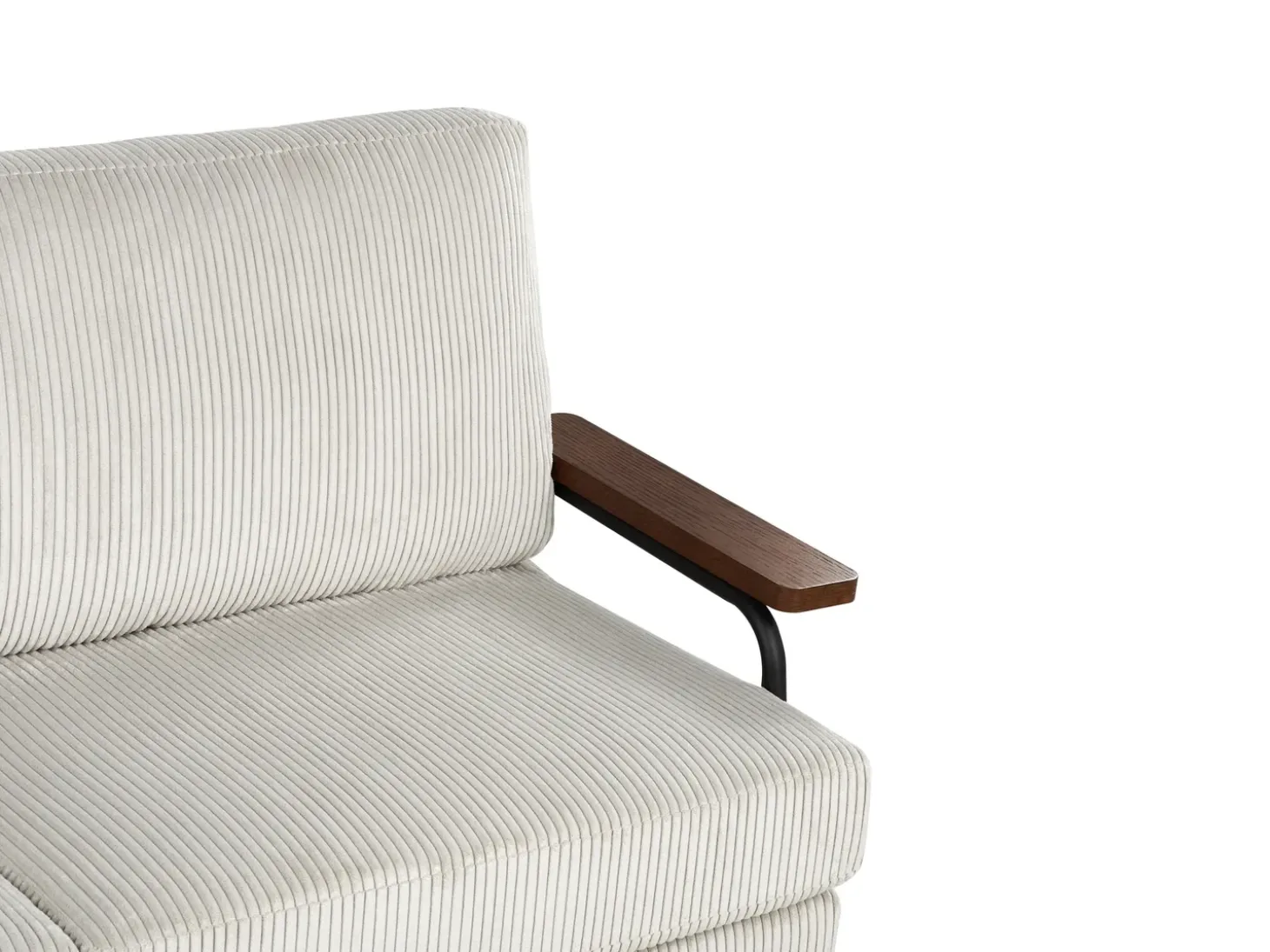 Online Sofa dla 3 osób AKRANES Sztruks Jasnoszary Sofy Tapicerowane|Wszystkie Sofy