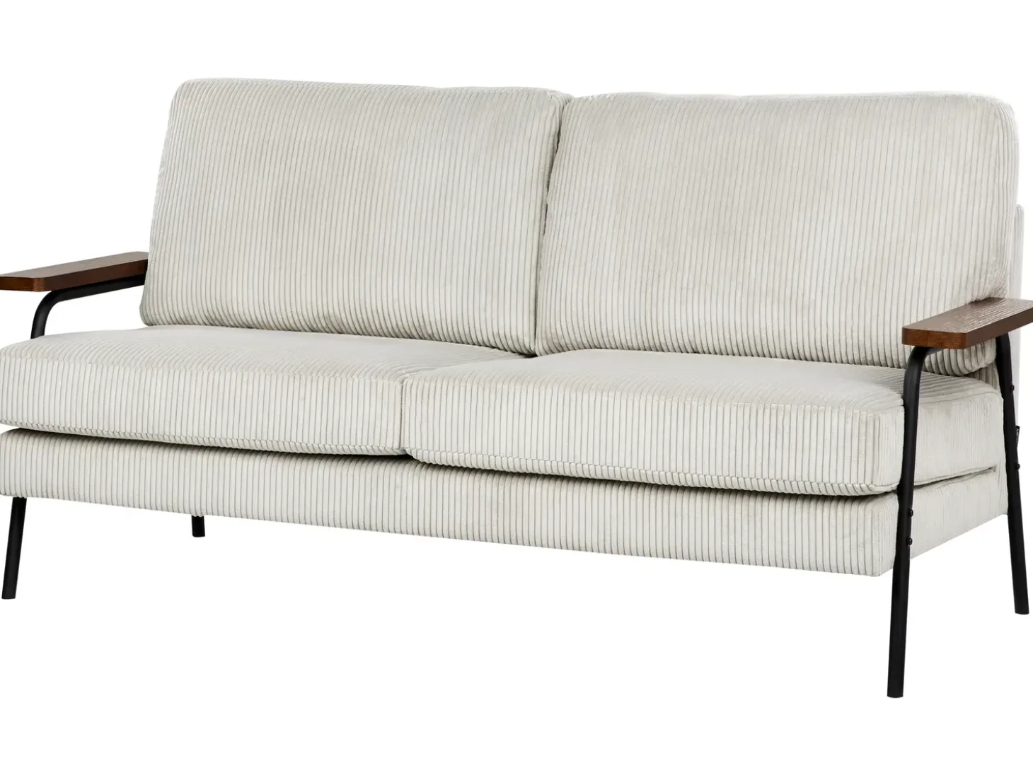 Online Sofa dla 3 osób AKRANES Sztruks Jasnoszary Sofy Tapicerowane|Wszystkie Sofy