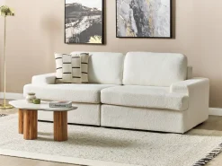 Online Sofa dla 3 osób ALLA Boucle Złamana biel Sofy Tapicerowane|Kolekcje Sof