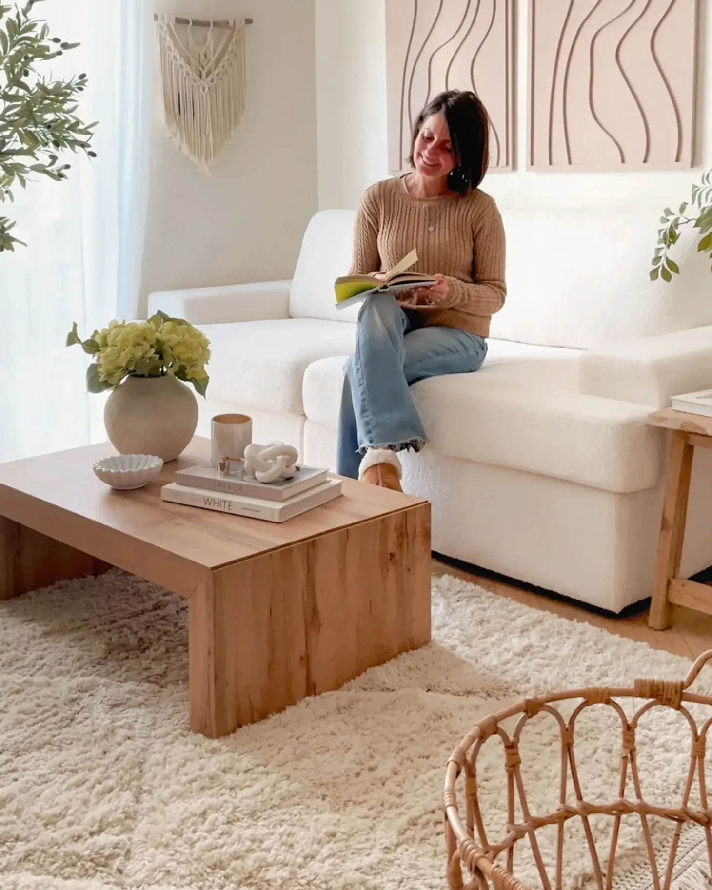 Online Sofa dla 3 osób ALLA Boucle Złamana biel Sofy Tapicerowane|Kolekcje Sof