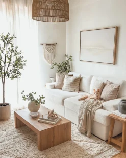 Online Sofa dla 3 osób ALLA Boucle Złamana biel Sofy Tapicerowane|Kolekcje Sof