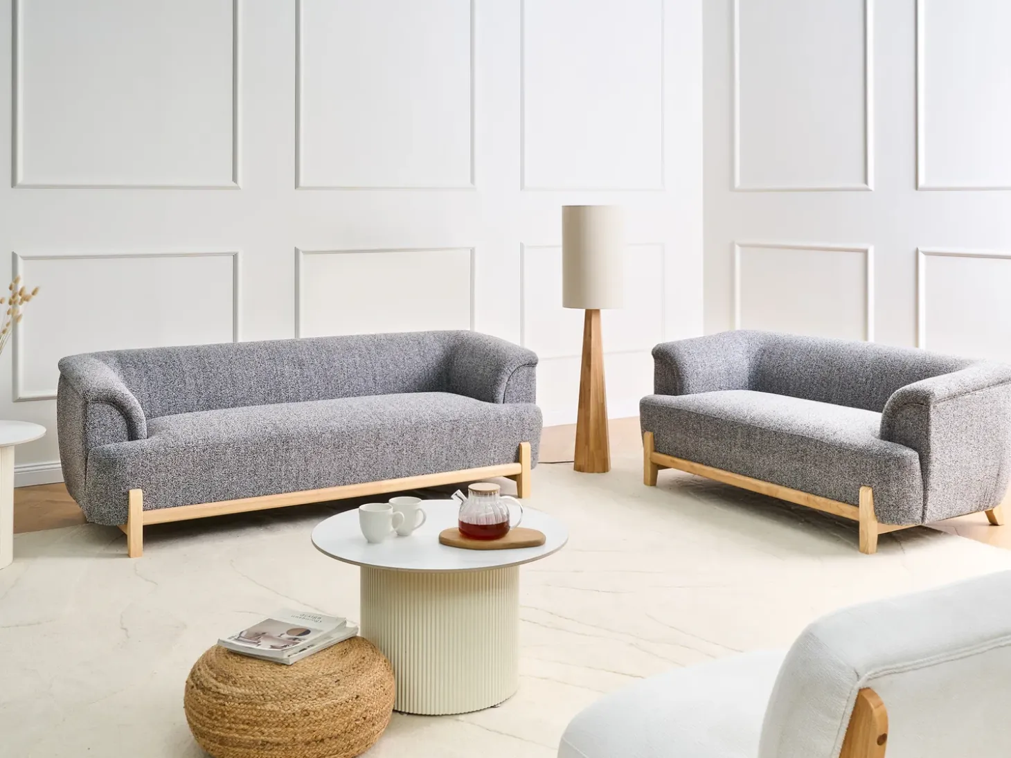 Best Sofa dla 2 osób ALNOR Ciemnoszary Sofy Tapicerowane|Sofy Dwuosobowe