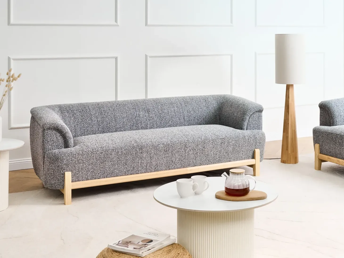 Best Sofa dla 3 osób ALNOR Ciemnoszary Sofy Tapicerowane|Kolekcje Sof