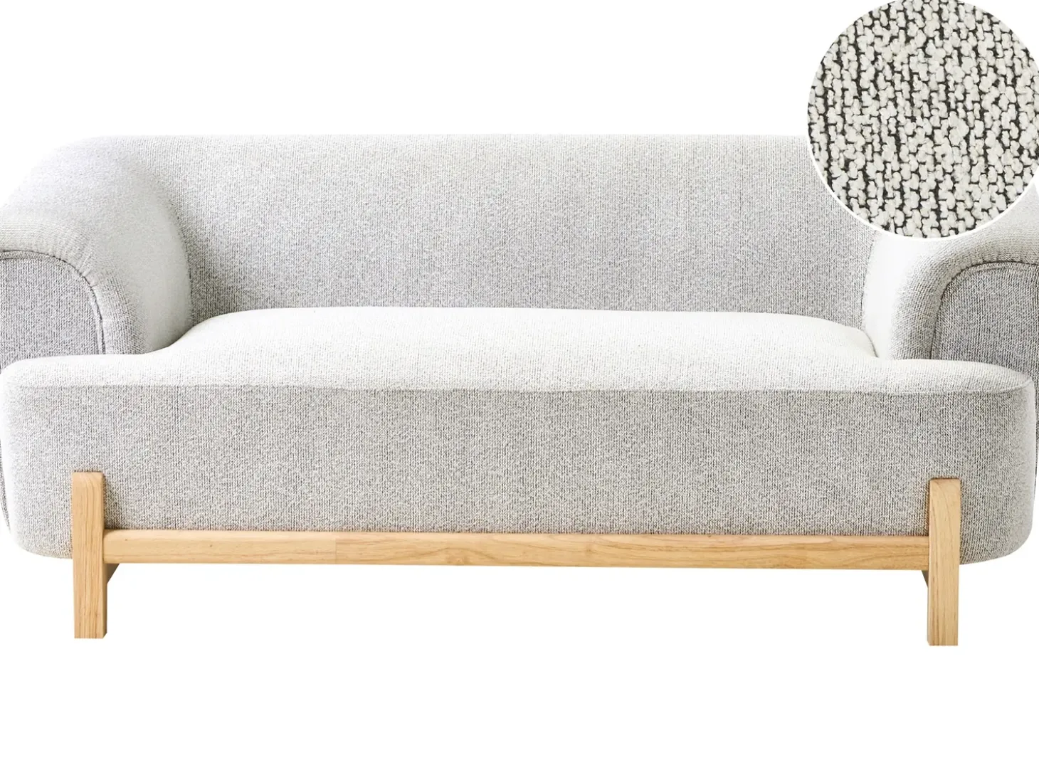 Best Sofa dla 2 osób ALNOR Jasnoszary Sofy Tapicerowane|Sofy Dwuosobowe