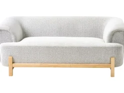 Best Sofa dla 2 osób ALNOR Jasnoszary Sofy Tapicerowane|Sofy Dwuosobowe