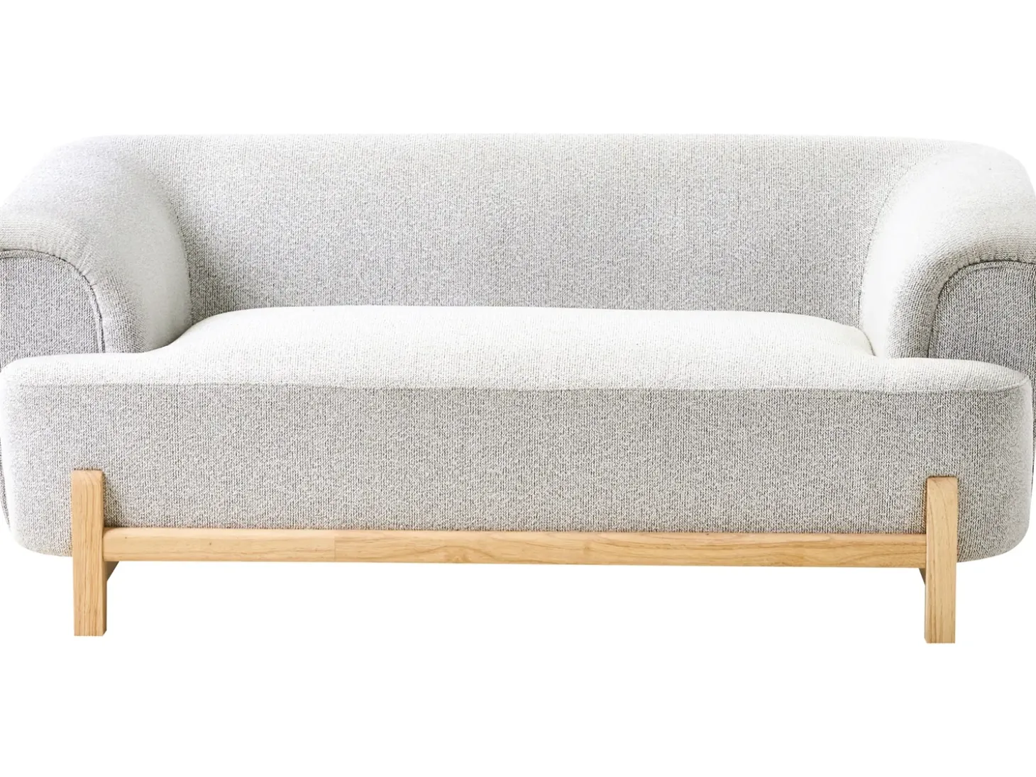 Best Sofa dla 2 osób ALNOR Jasnoszary Sofy Tapicerowane|Sofy Dwuosobowe