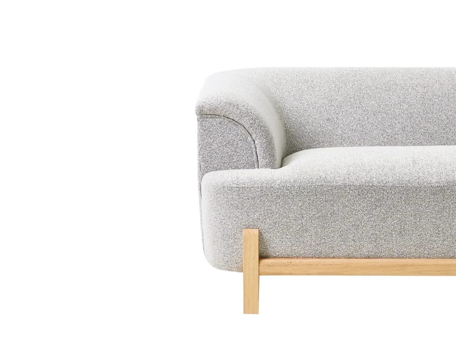 Best Sofa dla 2 osób ALNOR Jasnoszary Sofy Tapicerowane|Sofy Dwuosobowe