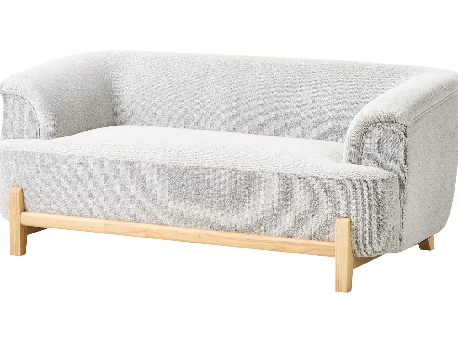 Best Sofa dla 2 osób ALNOR Jasnoszary Sofy Tapicerowane|Sofy Dwuosobowe