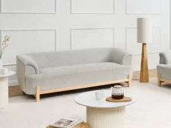 Sofa dla 3 osób ALNOR Jasnoszary Sofy Tapicerowane|Kolekcje Sof