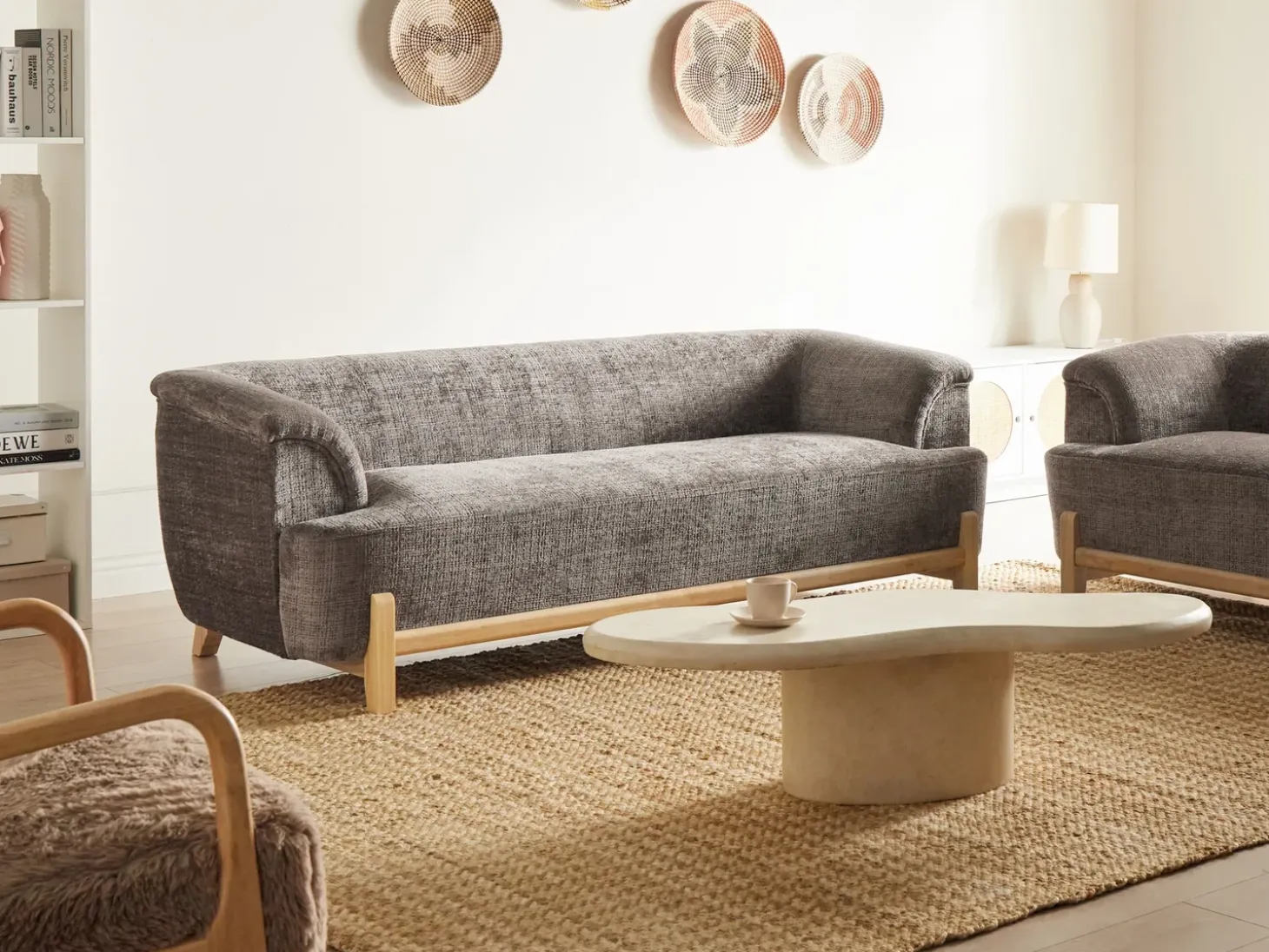 Discount Sofa dla 3 osób ALNOR Szenil Sofy Tapicerowane|Kolekcje Sof