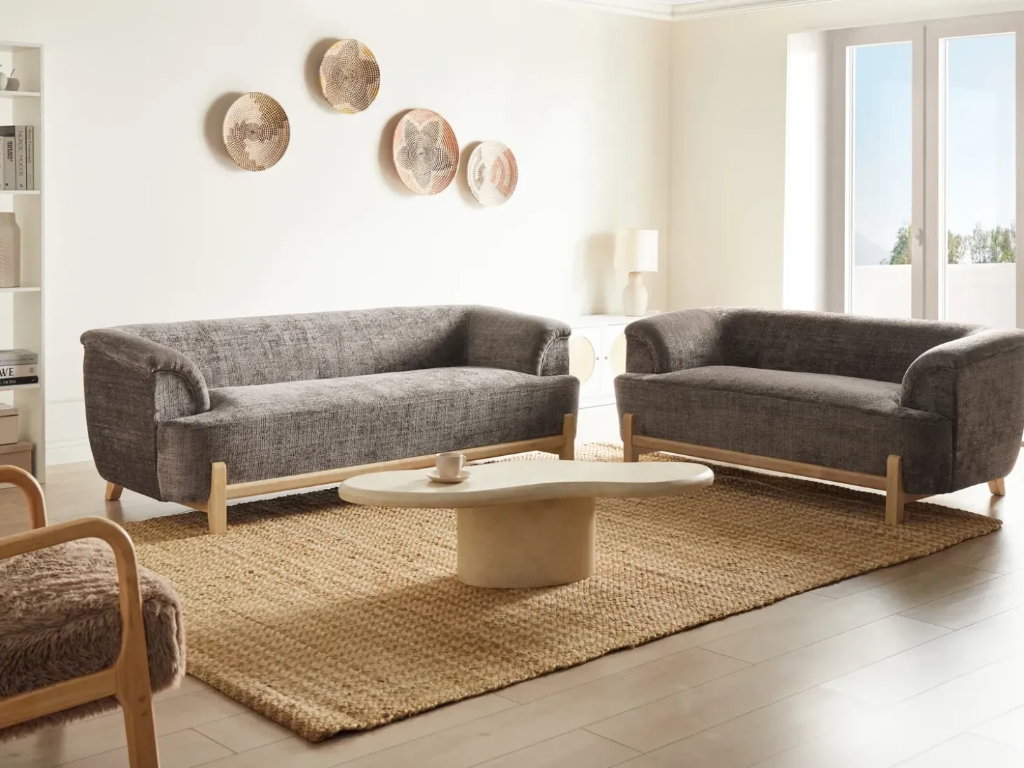 Discount Sofa dla 3 osób ALNOR Szenil Sofy Tapicerowane|Kolekcje Sof