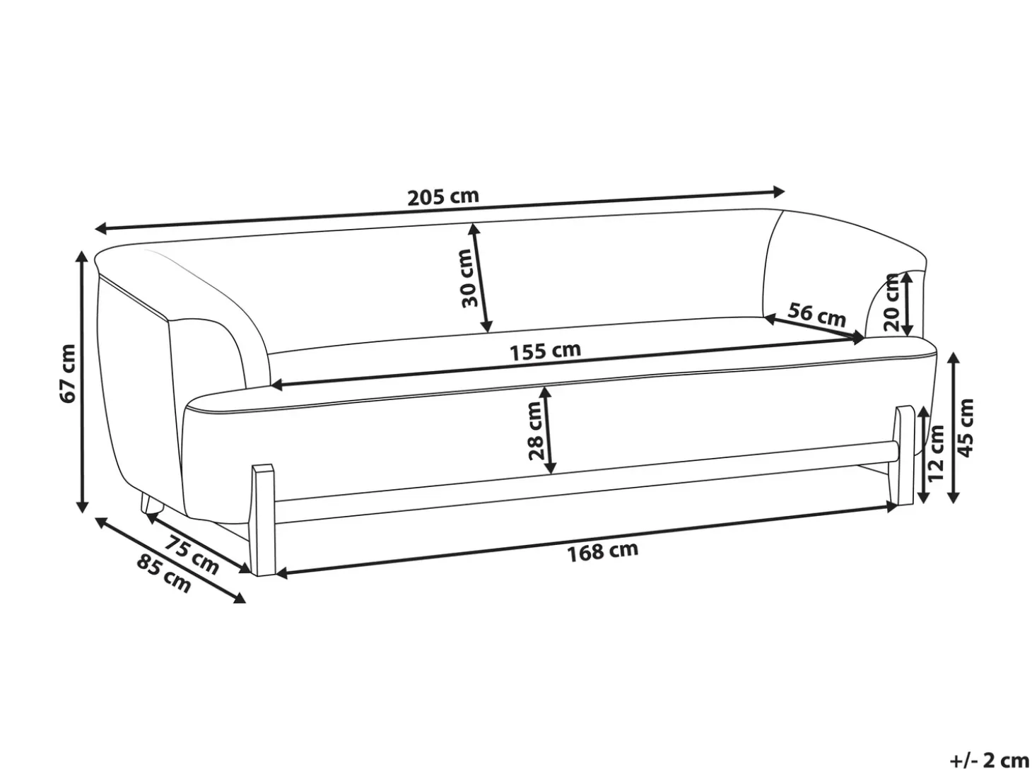 Discount Sofa dla 3 osób ALNOR Szenil Sofy Tapicerowane|Kolekcje Sof