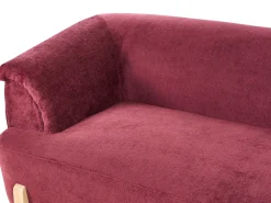 Sale Sofa dla 2 osób ALNOR Szenil Burgundowy Sofy Tapicerowane|Sofy Dwuosobowe