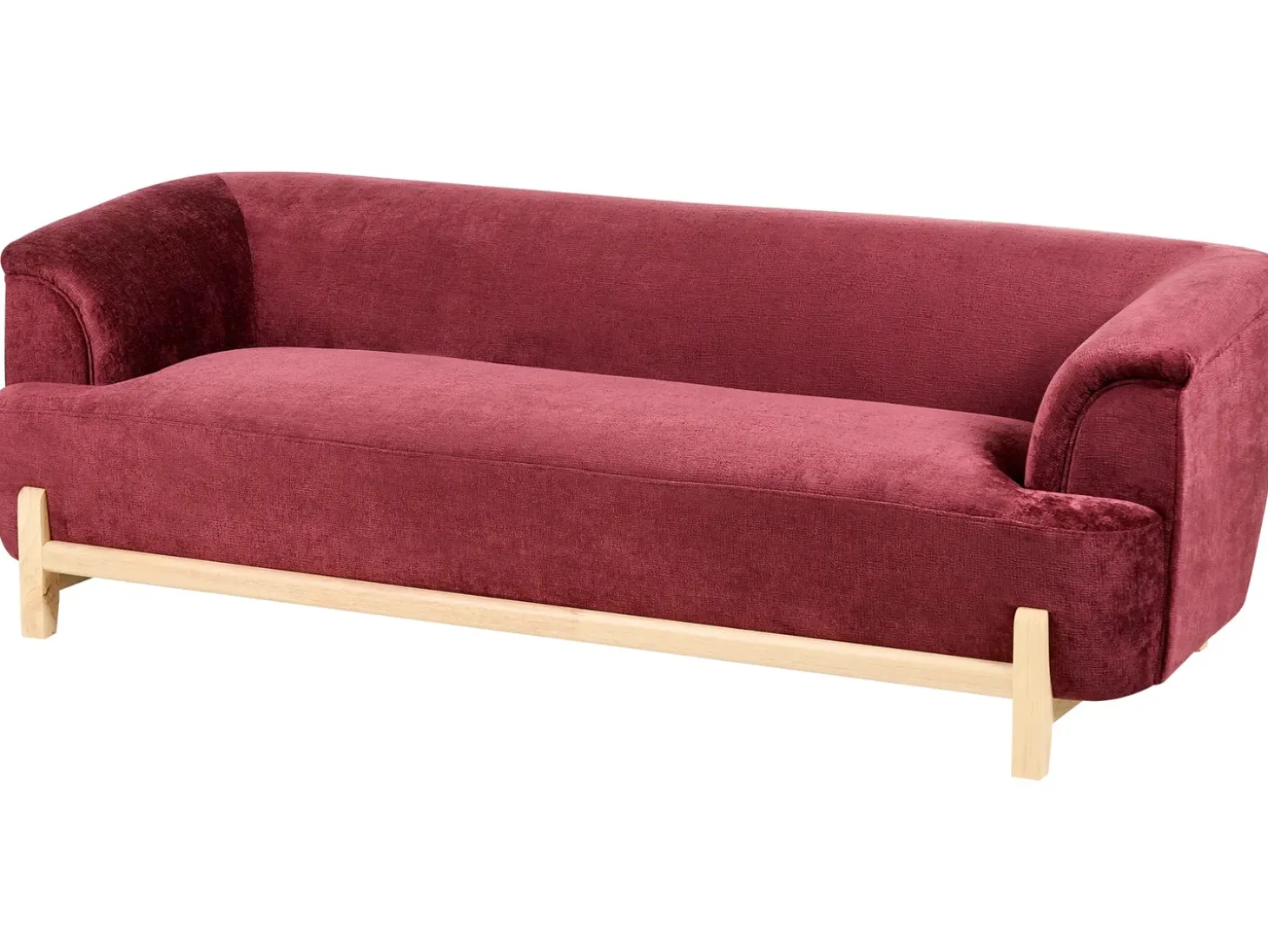 Online Sofa dla 3 osób ALNOR Szenil Burgundowy Sofy Tapicerowane|Kolekcje Sof