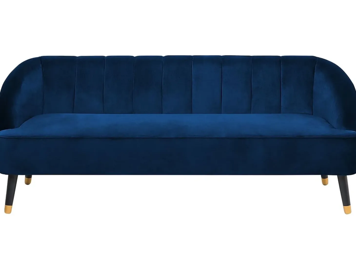 Sale Sofa dla 3 osób ALSVAG Welur Granatowy Sofy Tapicerowane|Wszystkie Sofy