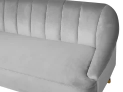 Clearance Sofa dla 3 osób ALSVAG Welur Jasnoszary Sofy Tapicerowane|Wszystkie Sofy