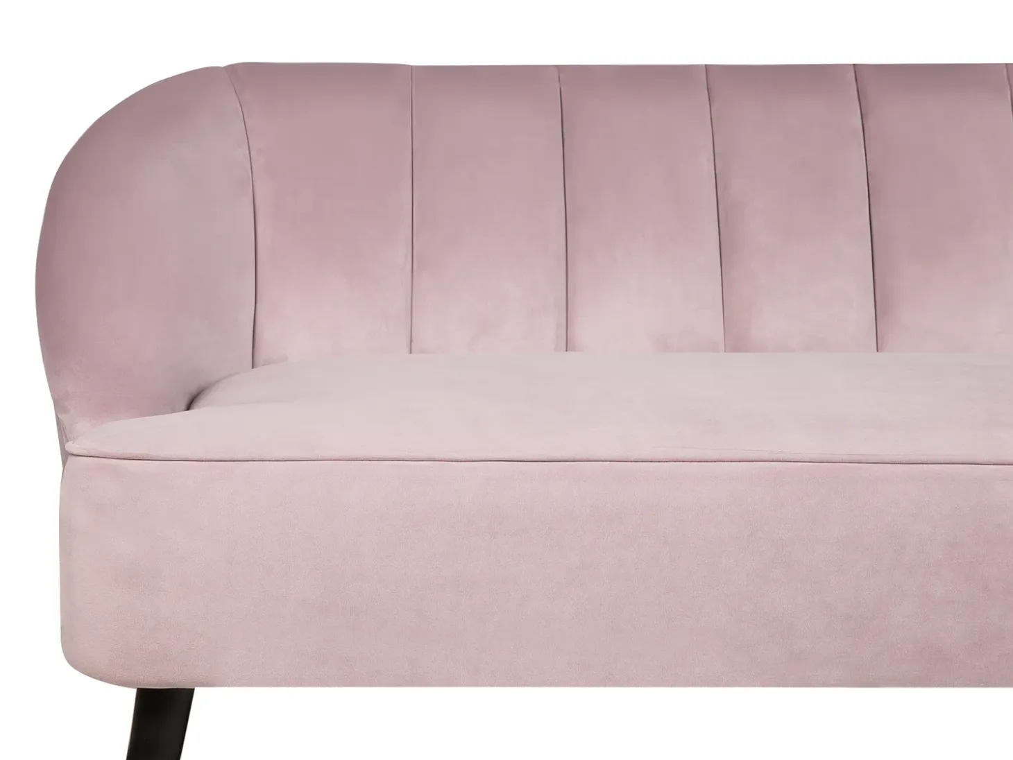 New Sofa dla 3 osób ALSVAG Welur Różowy Sofy Tapicerowane|Wszystkie Sofy