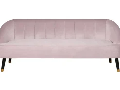 New Sofa dla 3 osób ALSVAG Welur Różowy Sofy Tapicerowane|Wszystkie Sofy