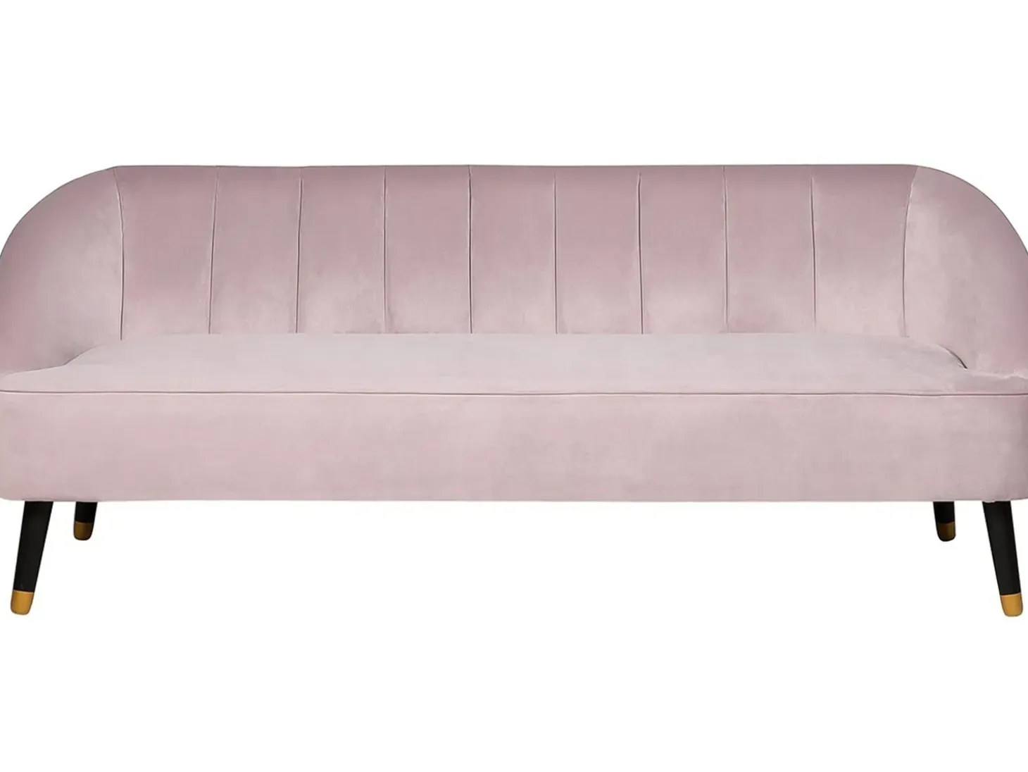 New Sofa dla 3 osób ALSVAG Welur Różowy Sofy Tapicerowane|Wszystkie Sofy