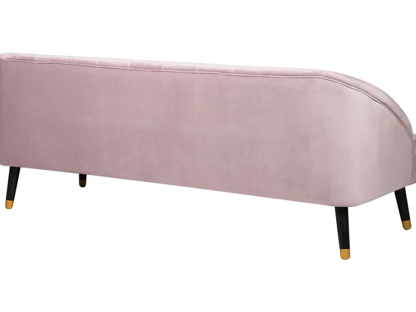 New Sofa dla 3 osób ALSVAG Welur Różowy Sofy Tapicerowane|Wszystkie Sofy