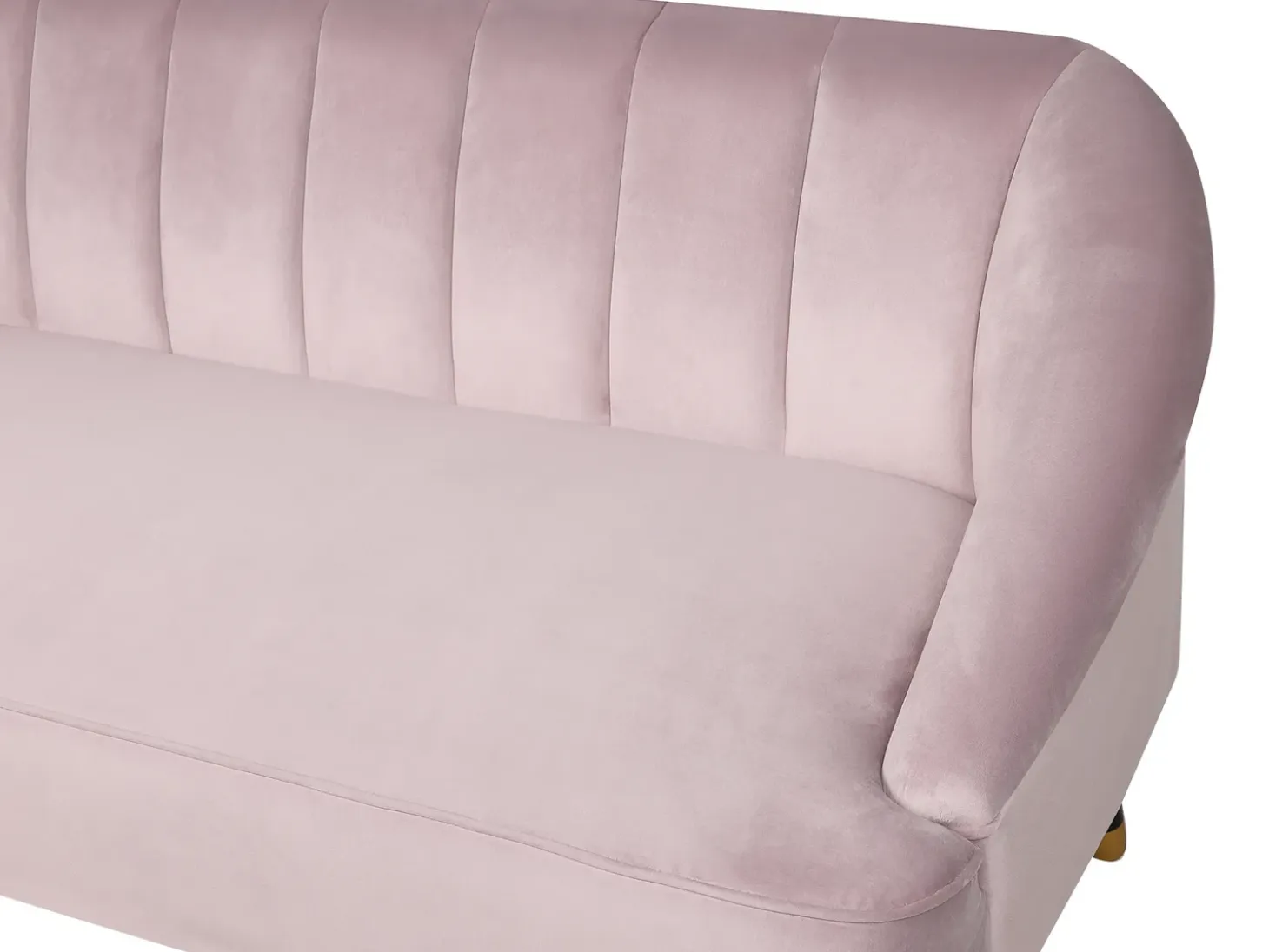 New Sofa dla 3 osób ALSVAG Welur Różowy Sofy Tapicerowane|Wszystkie Sofy