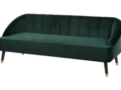 Sofa dla 3 osób ALSVAG Welur Szmaragdowy Sofy Tapicerowane|Wszystkie Sofy
