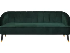 Sofa dla 3 osób ALSVAG Welur Szmaragdowy Sofy Tapicerowane|Wszystkie Sofy