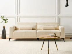 Online Sofa dla 3 osób ANGE Boucle Złamana biel Sofy Tapicerowane|Wszystkie Sofy