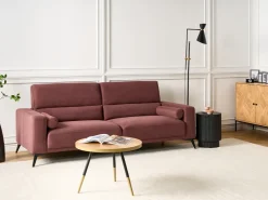 Discount Sofa dla 3 osób ANGE Burgundowy Sofy Tapicerowane|Wszystkie Sofy