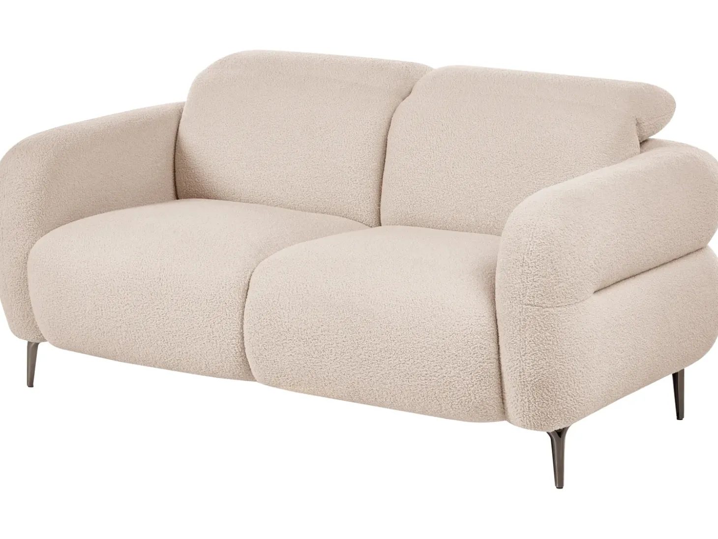 Outlet Sofa dla 2 osób ARTUNA Boucle Beżowy Sofy Tapicerowane|Sofy Dwuosobowe