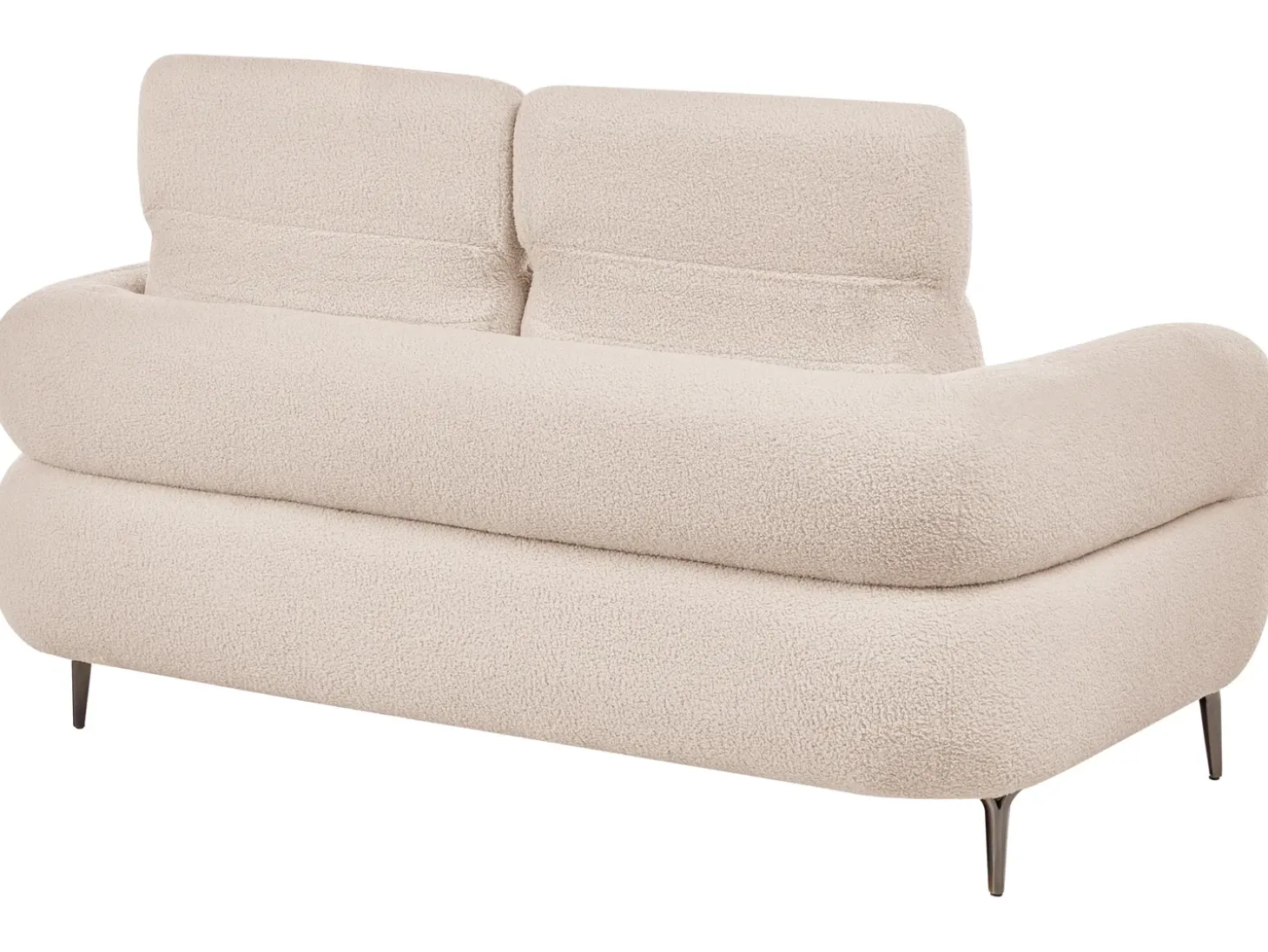 Outlet Sofa dla 2 osób ARTUNA Boucle Beżowy Sofy Tapicerowane|Sofy Dwuosobowe