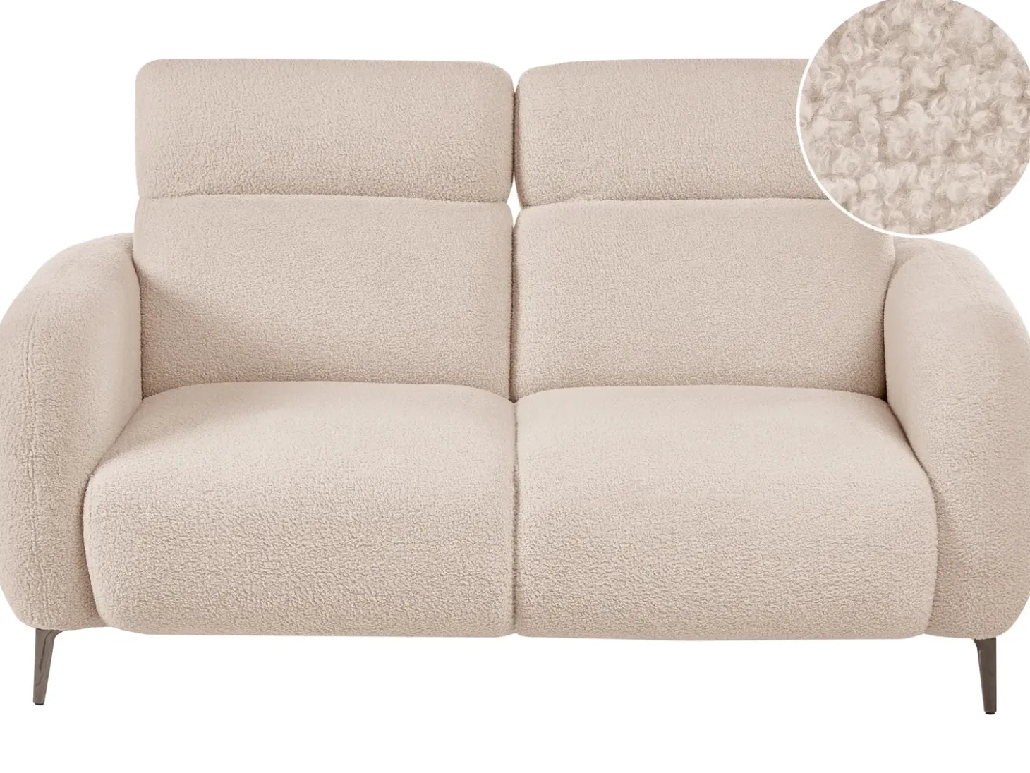 Outlet Sofa dla 2 osób ARTUNA Boucle Beżowy Sofy Tapicerowane|Sofy Dwuosobowe