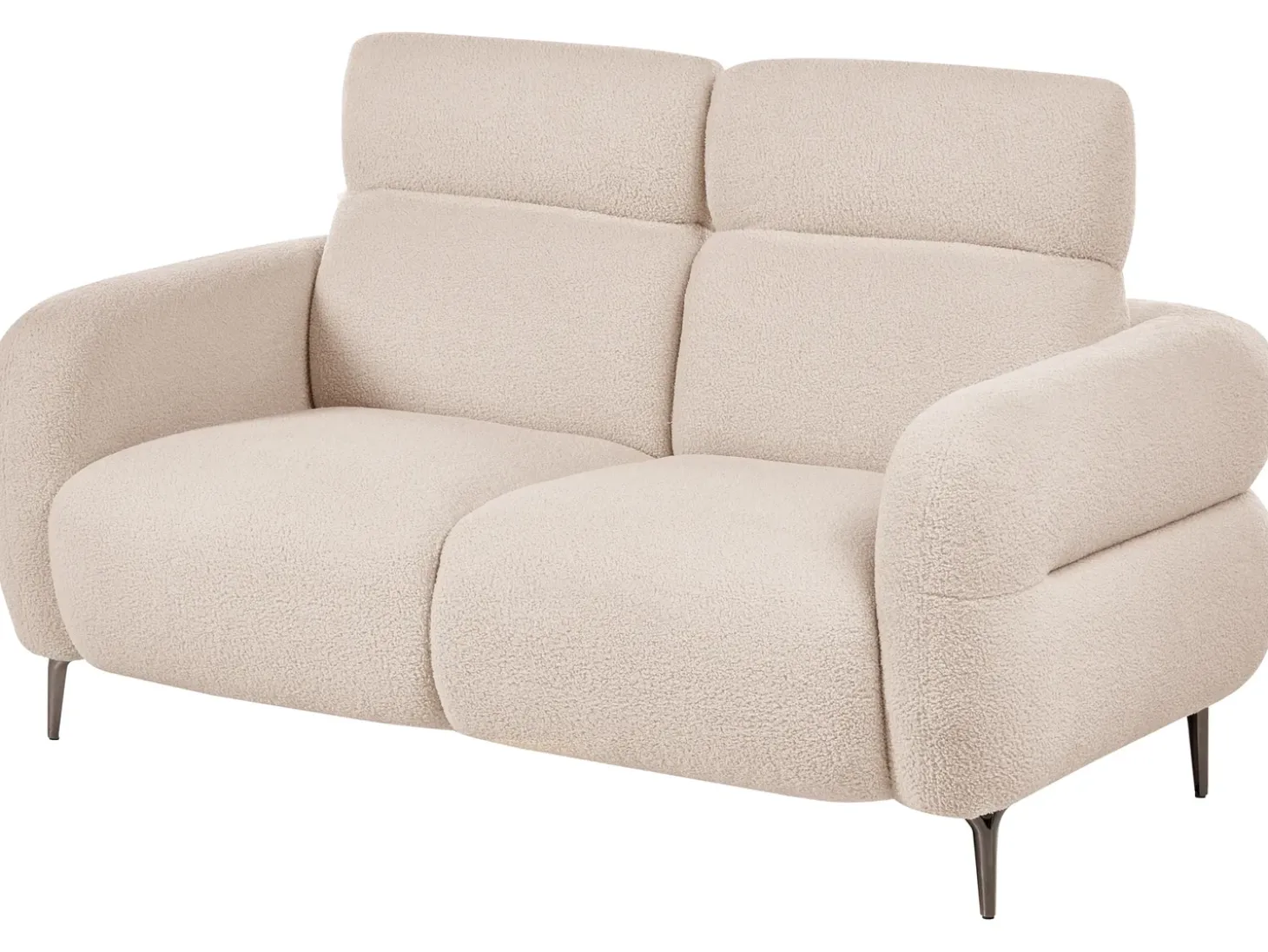 Outlet Sofa dla 2 osób ARTUNA Boucle Beżowy Sofy Tapicerowane|Sofy Dwuosobowe