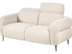 New Sofa dla 2 osób ARTUNA Boucle Złamana biel Sofy Tapicerowane|Sofy Dwuosobowe