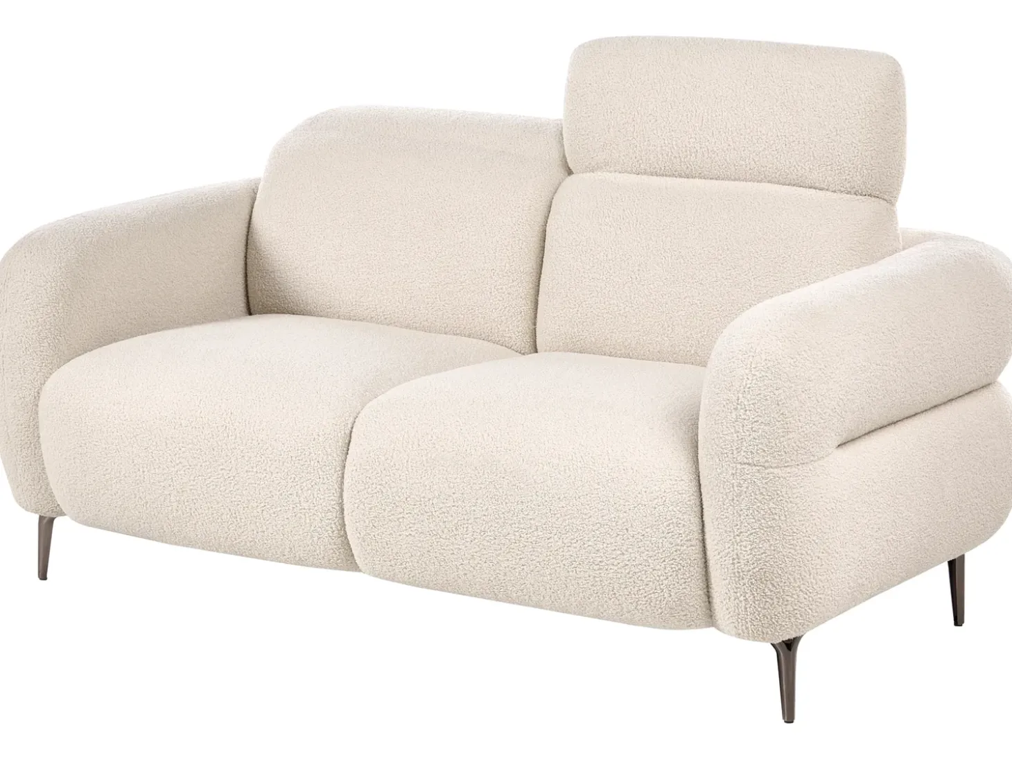 New Sofa dla 2 osób ARTUNA Boucle Złamana biel Sofy Tapicerowane|Sofy Dwuosobowe