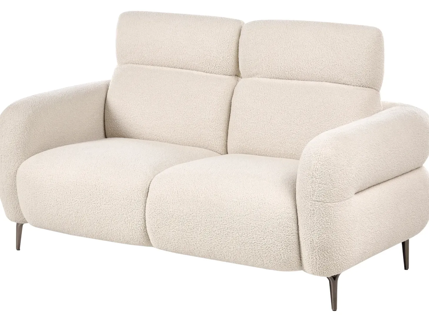 New Sofa dla 2 osób ARTUNA Boucle Złamana biel Sofy Tapicerowane|Sofy Dwuosobowe