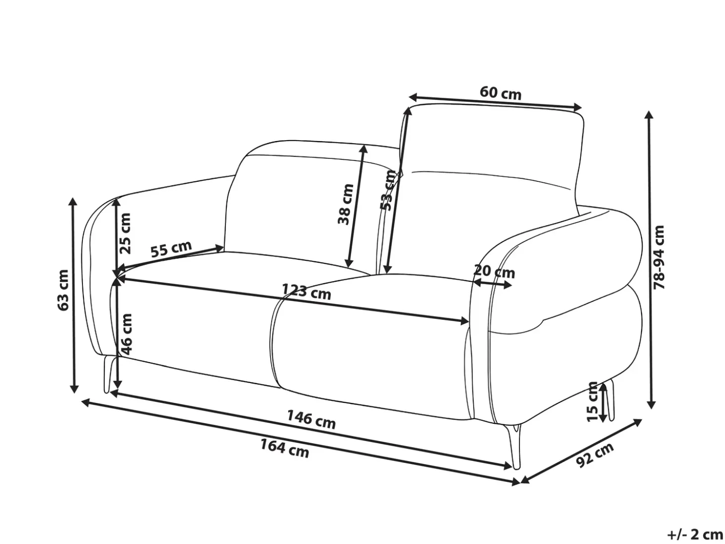 New Sofa dla 2 osób ARTUNA Boucle Złamana biel Sofy Tapicerowane|Sofy Dwuosobowe