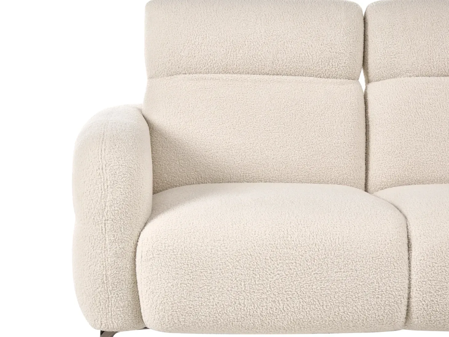 New Sofa dla 2 osób ARTUNA Boucle Złamana biel Sofy Tapicerowane|Sofy Dwuosobowe
