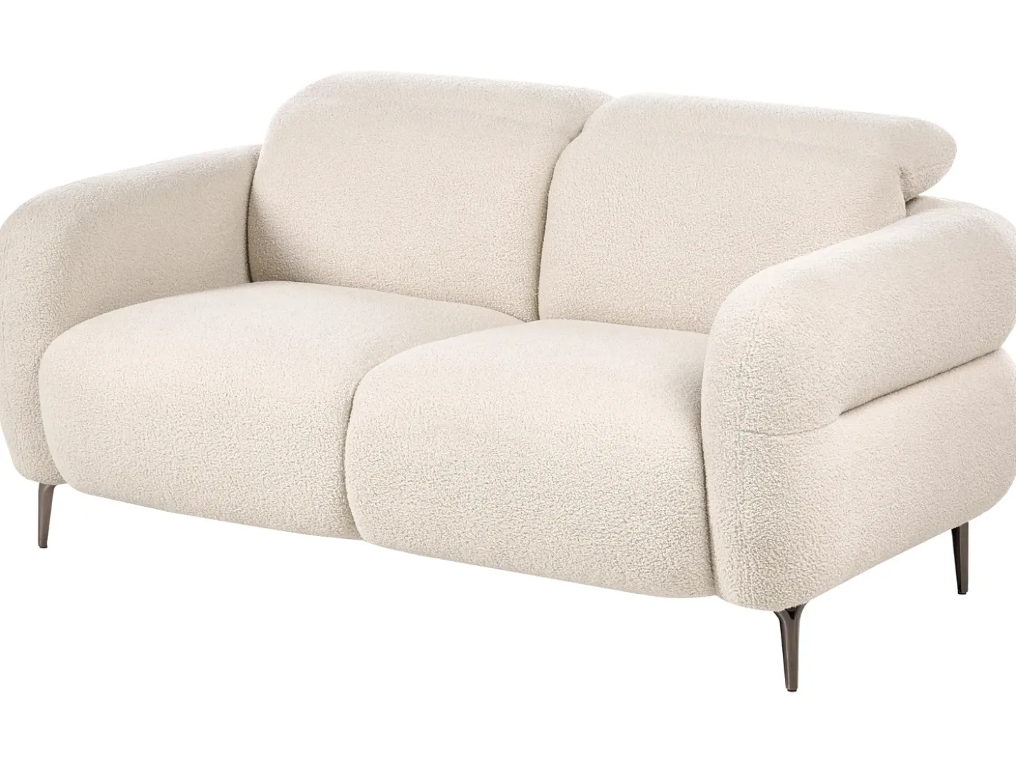 New Sofa dla 2 osób ARTUNA Boucle Złamana biel Sofy Tapicerowane|Sofy Dwuosobowe
