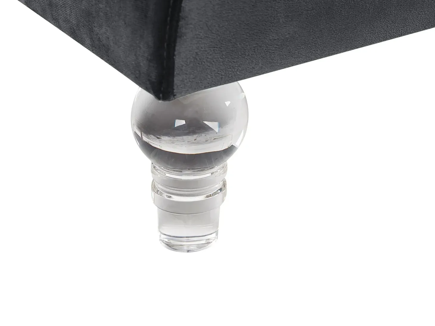 Discount Sofa dla 3 osób ARVIKA Welur Czarny Sofy Tapicerowane|Wszystkie Sofy