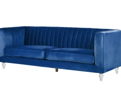 Hot Sofa dla 3 osób ARVIKA Welur Granatowy Sofy Tapicerowane|Wszystkie Sofy