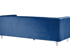 Hot Sofa dla 3 osób ARVIKA Welur Granatowy Sofy Tapicerowane|Wszystkie Sofy