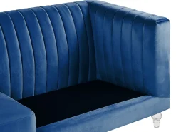 Hot Sofa dla 3 osób ARVIKA Welur Granatowy Sofy Tapicerowane|Wszystkie Sofy