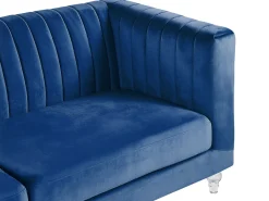 Hot Sofa dla 3 osób ARVIKA Welur Granatowy Sofy Tapicerowane|Wszystkie Sofy