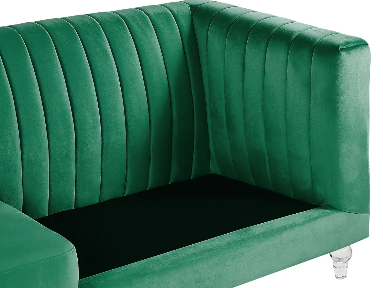 Clearance Sofa dla 3 osób ARVIKA Welur Zielony Sofy Tapicerowane|Wszystkie Sofy