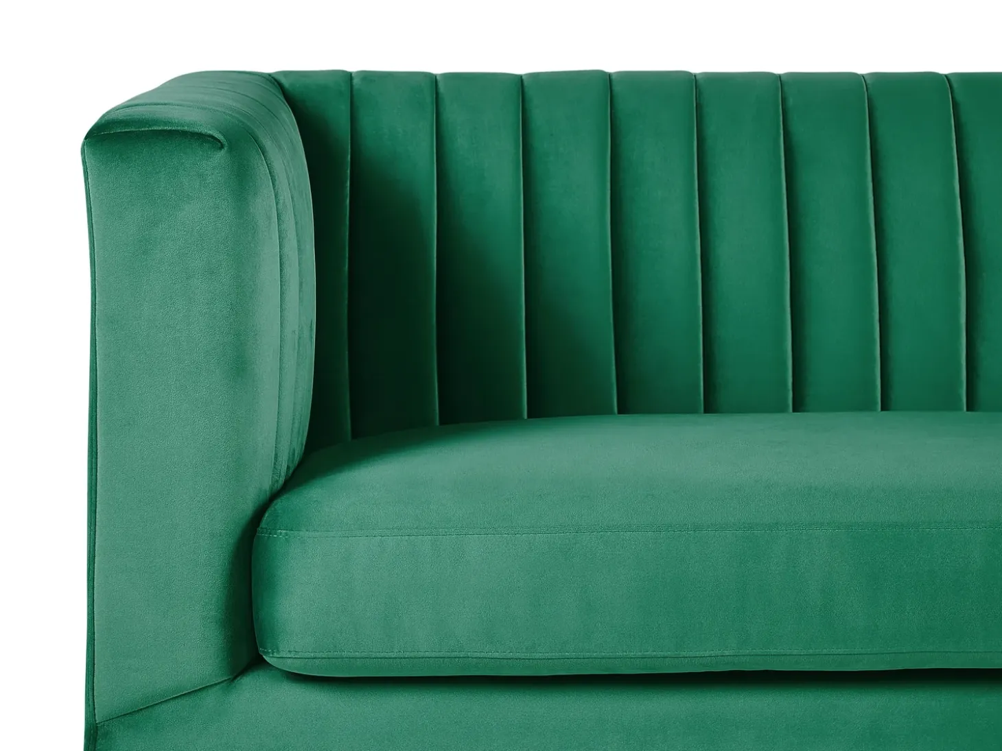 Clearance Sofa dla 3 osób ARVIKA Welur Zielony Sofy Tapicerowane|Wszystkie Sofy
