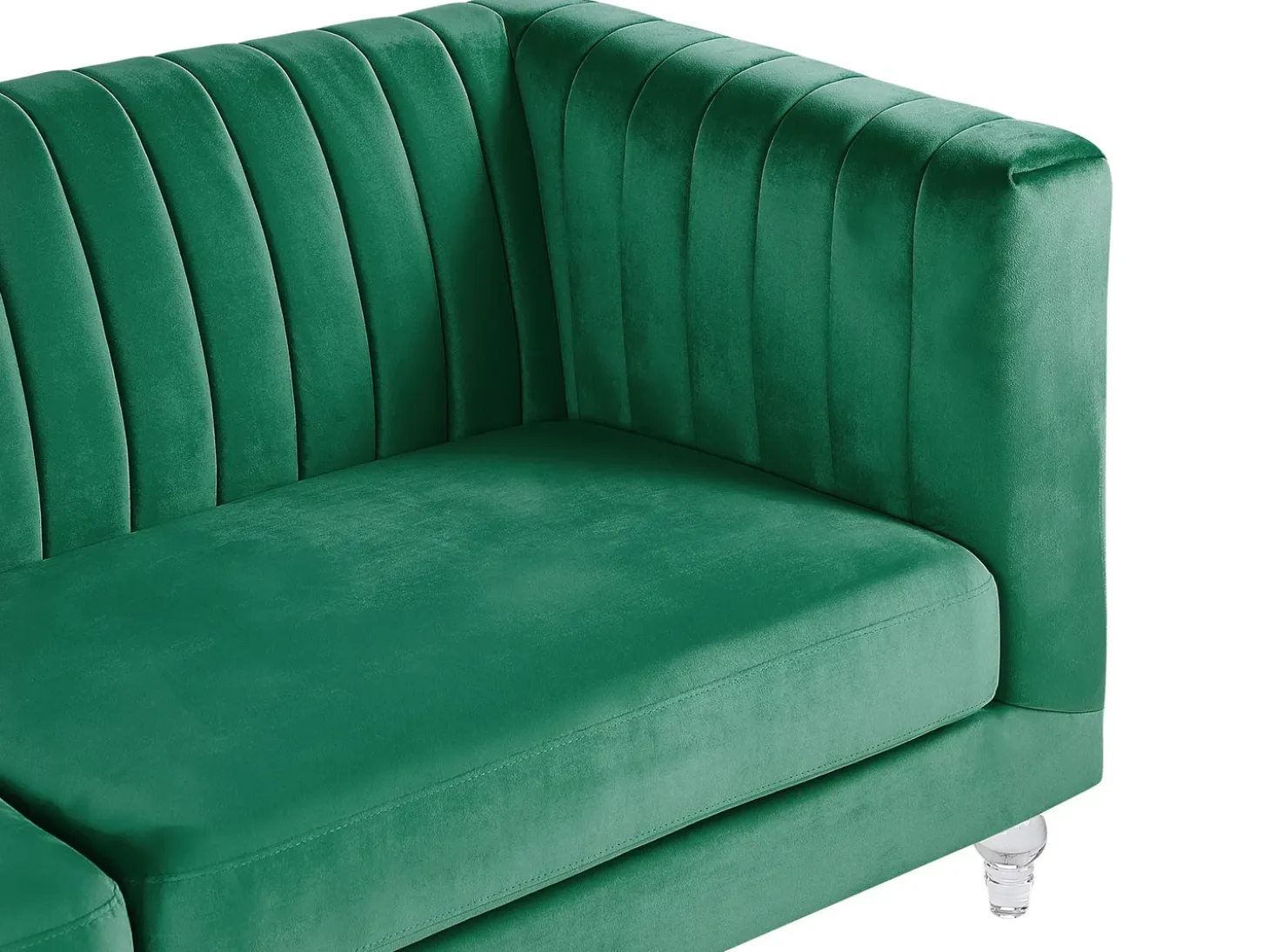 Clearance Sofa dla 3 osób ARVIKA Welur Zielony Sofy Tapicerowane|Wszystkie Sofy