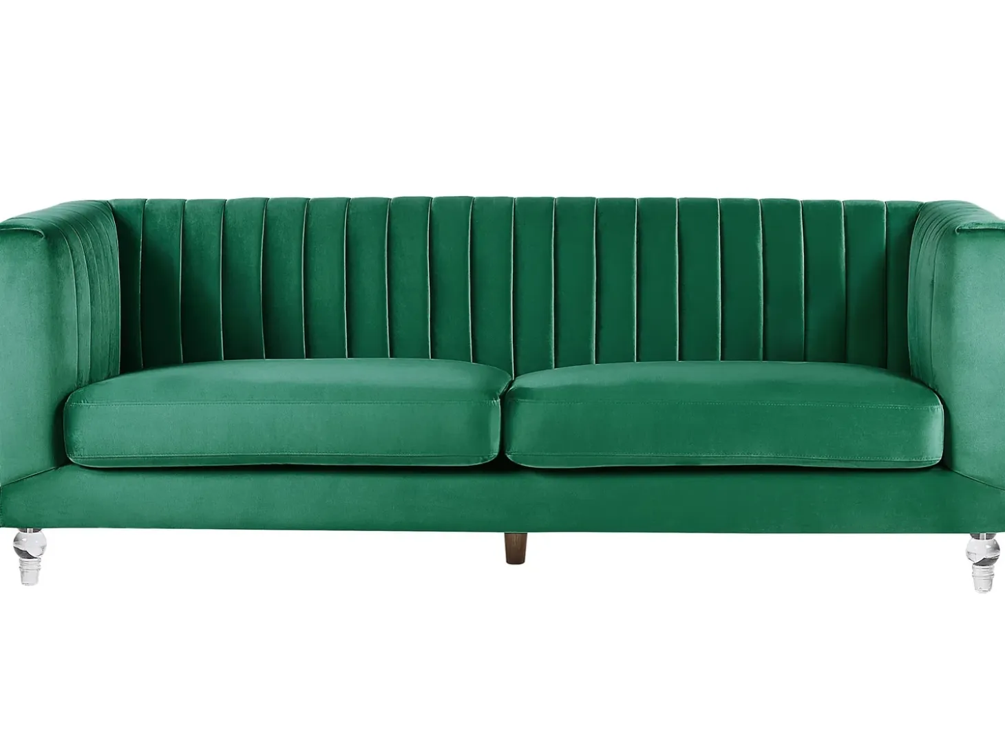 Clearance Sofa dla 3 osób ARVIKA Welur Zielony Sofy Tapicerowane|Wszystkie Sofy