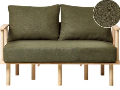 Clearance Sofa dla 2 osób ASKER Boucle Ciemnozielony Sofy Tapicerowane|Sofy Dwuosobowe